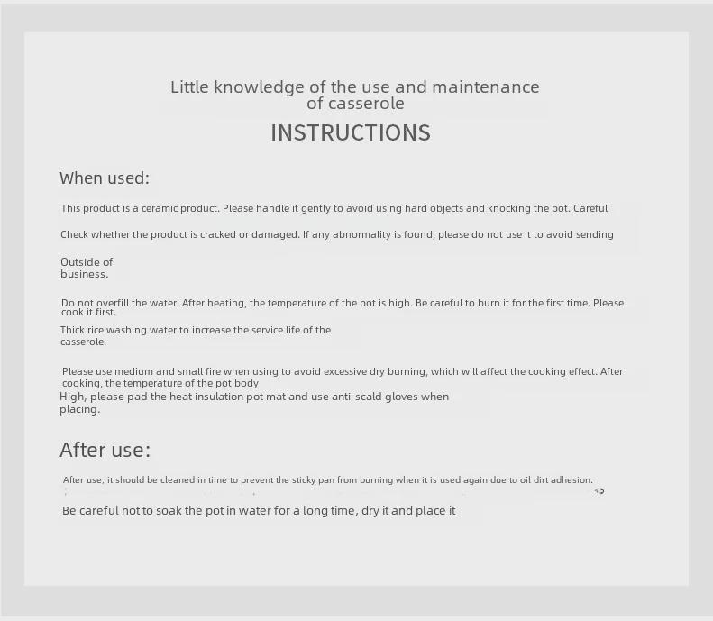 Керамическая жаропрочная кастрюля для тушения в домашних условиях