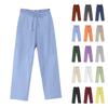 Women's Wide Leg Pants Casual Loose Pockets Solid Elastic Summer Pants For Women Casual Pants