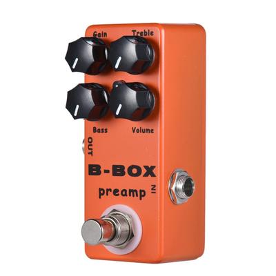 ZEYUAN B-Box Электрогитарный Предусилитель Овердрайв Педаль Эффектов с Полностью Металлическим Корпусом и True Bypass