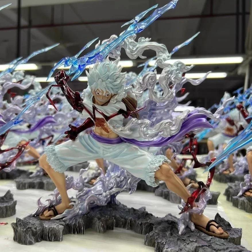 28см Фигурка One Piece Бог Солнца Gear 5 Ника Луффи Фигурка Действия GK Обезьяна-Молния Monkey D Luffy Модель ПВХ Коллекционная Игрушка