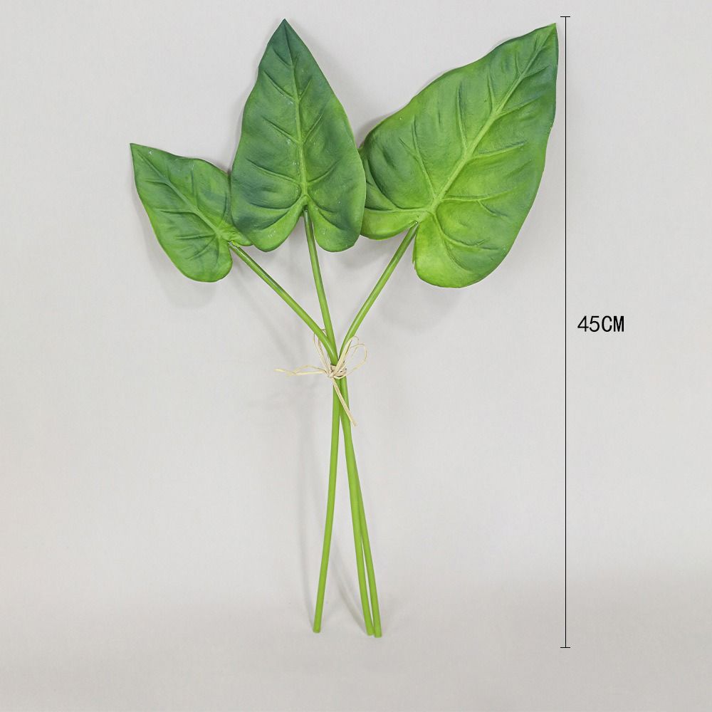 3PCS Acesorries Artificial Palm Leaves Green Fake Plant Vivid Simulation Leaf Floral Arrangement
