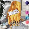 Nordic Plain Knitted Blanket Fringed Sofa Blanket Coarse Thread Nap Blanket