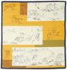 Yamamoto Jin Shoten Japanese Goods Kyoto Accessories Handkerchief Choju Jinbutsu Giga B Mustard Approximately X [Kyosai] 47.5 47.5cm