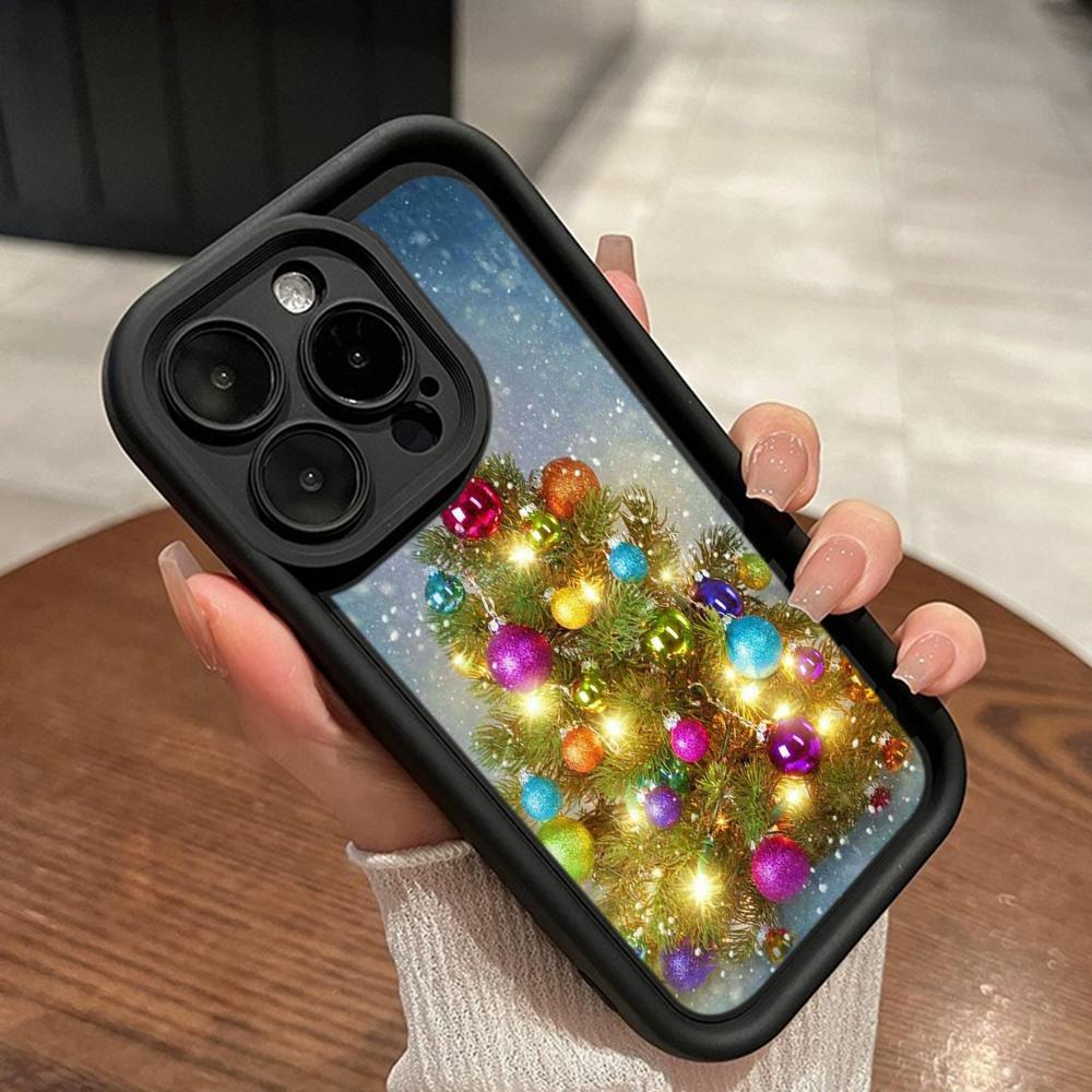 Чехлы для телефонов Ae114 Merry Christmas с изображением рождественской елки для iPhone 16 14 13 11 Pro Max 15 7 8 6s Plus 12 mini XR XS Max Angel Eye Ladder Protective Cover