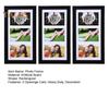 Wooden Photo Frame with 3 Openings Mat Home Office Wall Mount Horizontal Vertical Standing Desktop Decorative Collage Picture Display Frame