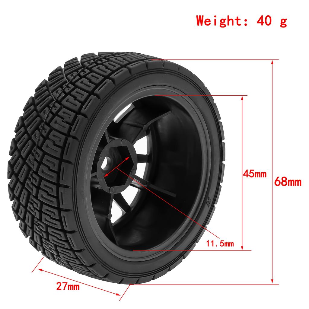4 шт. гоночный автомобиль с дистанционным управлением 68*45*27 мм шины на замену дорожных шин для Tamiya TT01 TT02 XV01
