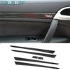 For Porsche Cayenne 2003-2010 Carbon Fiber Stickers Front Rear Door Trim Strip Car Interior Decorative Accessories