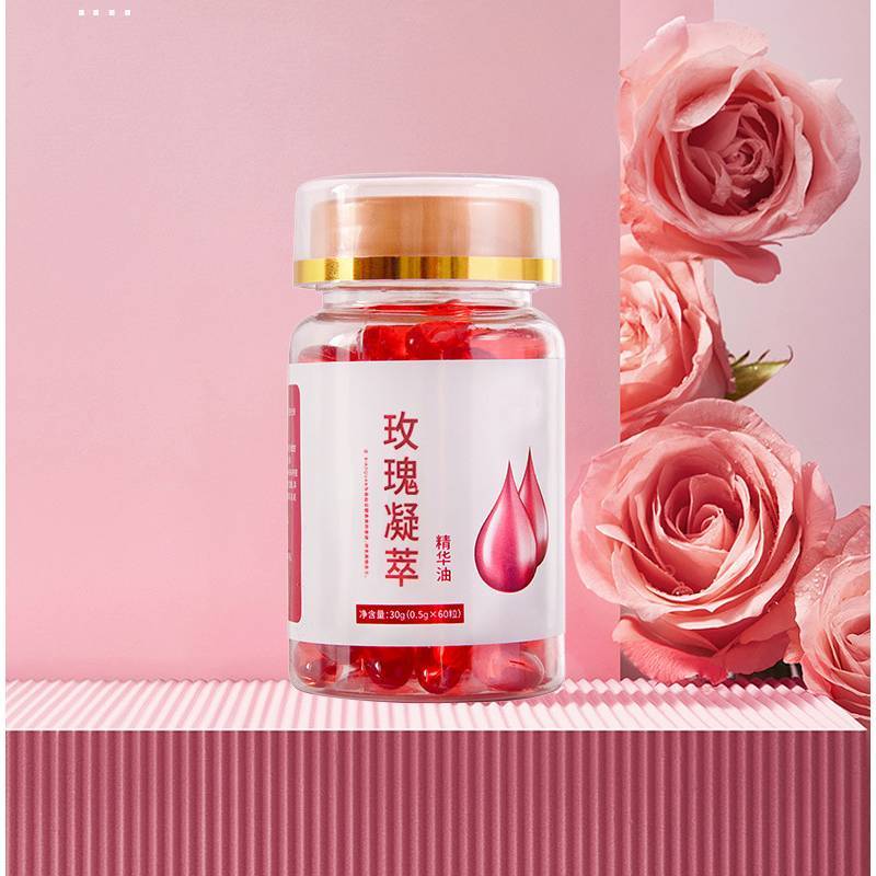 Rose Essence Capsule, Moisturizing Brightening Wrinkle Smoothing Firming Facial Serum