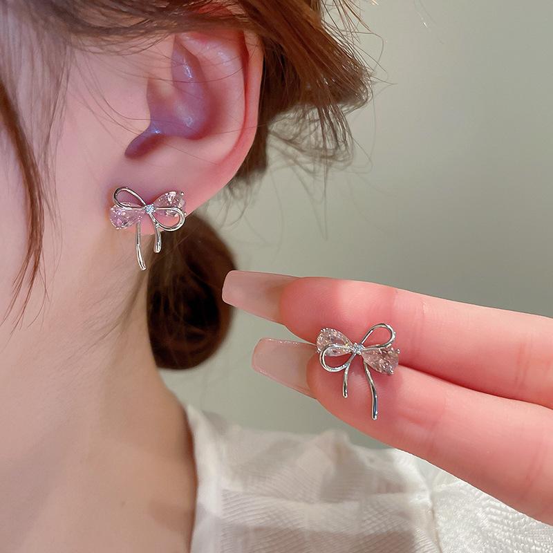 Серьги с розовыми цветами в форме сердца и кошачьим глазом, модные серьги, высококачественные серьги