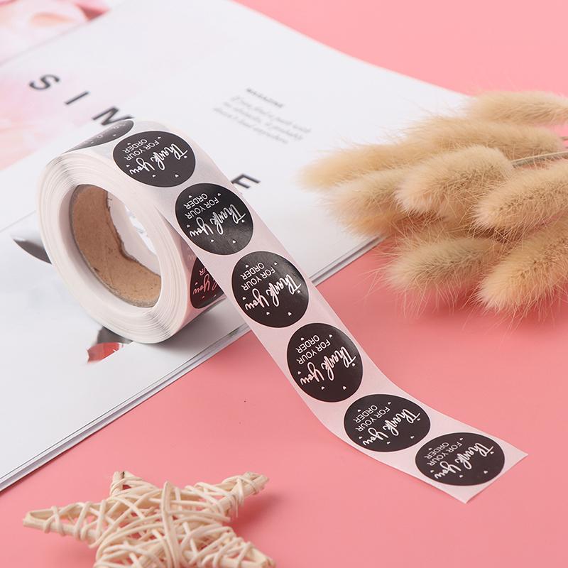 500 шт./рулон стикеров с надписью «Спасибо» для декора кексов в стиле скрапбукинга