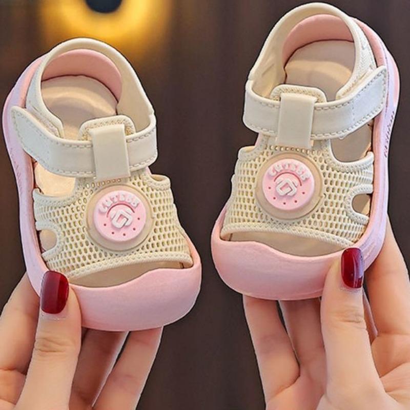 Кроссовки, детские сандалии, летняя детская обувь с противоскользящим покрытием, мягкие дышащие накладки на носки для мальчиков и девочек