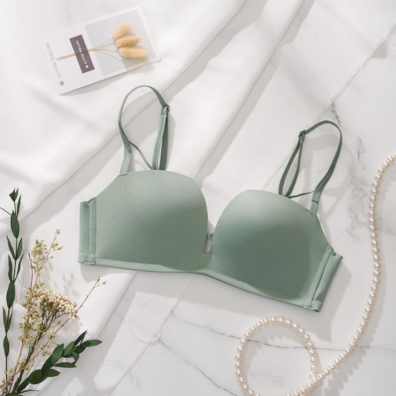Сборный бюстгальтер, не оставляющий следов, тонкий летний удобный бюстгальтер с глубоким V-образным вырезом и стальным кольцом