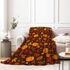 Fall Thanksgiving Throw Blanket Maple Leaf Pumpkin Flannel Print Blanket Super Soft Cozy Nap Blanket Perfect Home Gift for Her