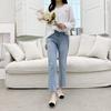 New Arrivals Open Run Women Spring Cotton Jeans Daily Stretch Denim Pants