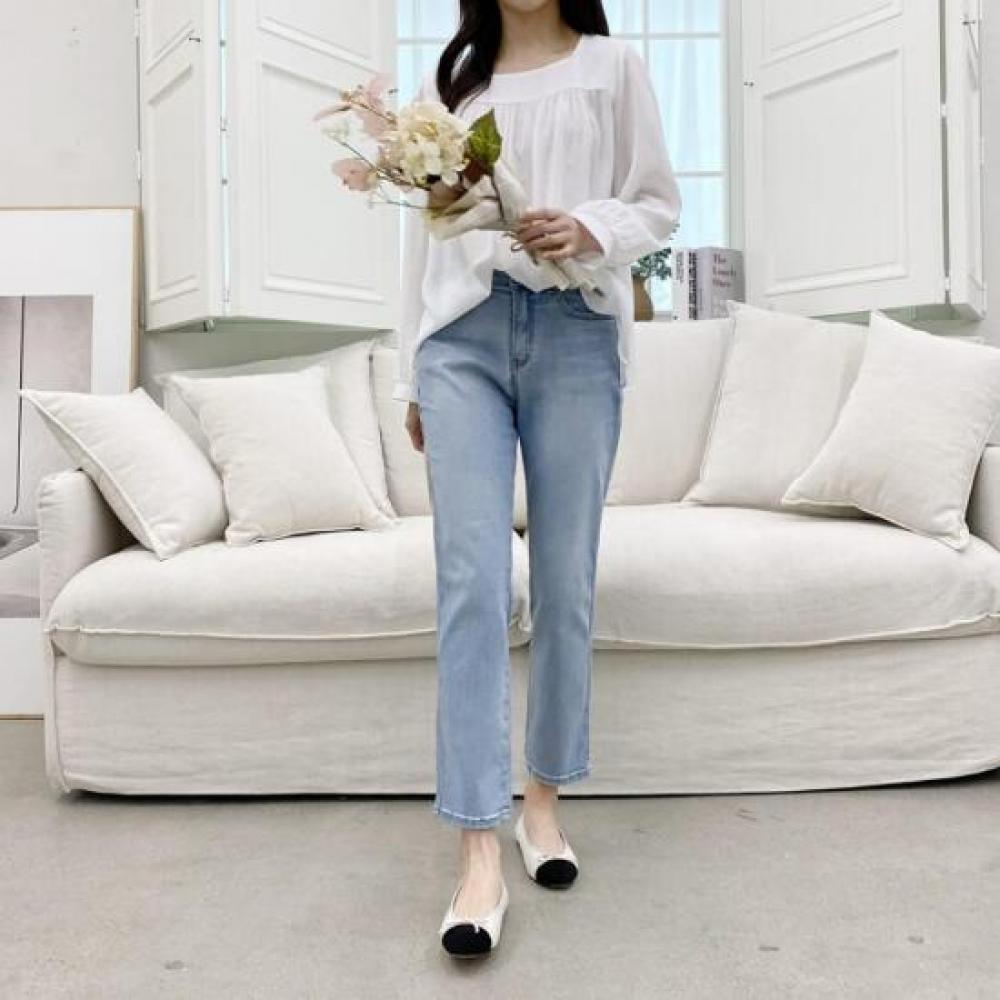 New Arrivals Open Run Women Spring Cotton Jeans Daily Stretch Denim Pants