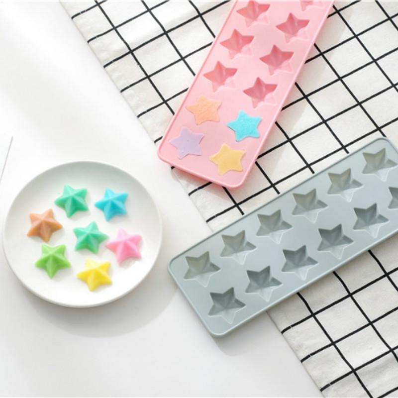 Силиконовая форма в форме пятиконечной звезды с 12 отверстиями, силиконовая форма для шоколада, форма для льда, форма для торта, форма для мыла ручной работы