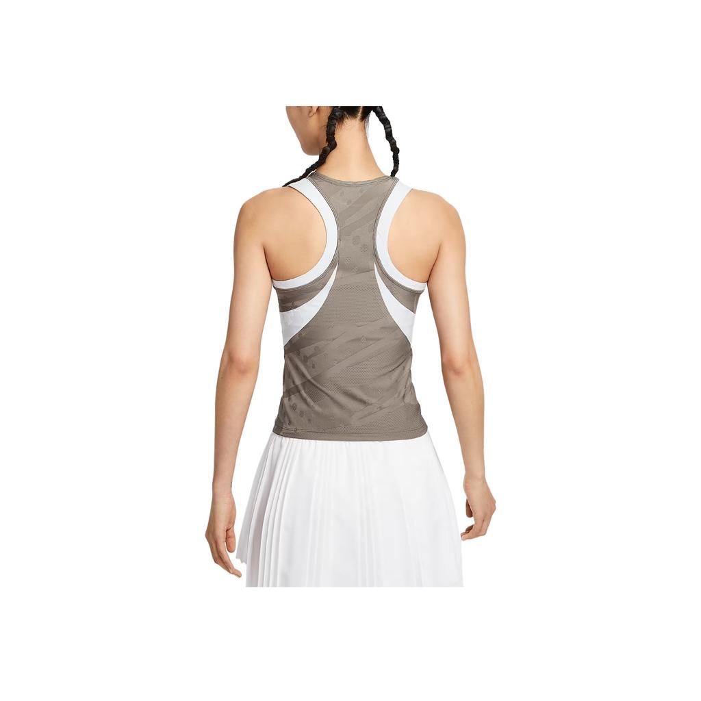 Nike Slam Dri-Fit Мягкий Удобный Модный Универсальный Приталенный Спортивный Топ-майка Женские Топы Пещерный Камень Футбольно-Серый Белый FZ6476-289