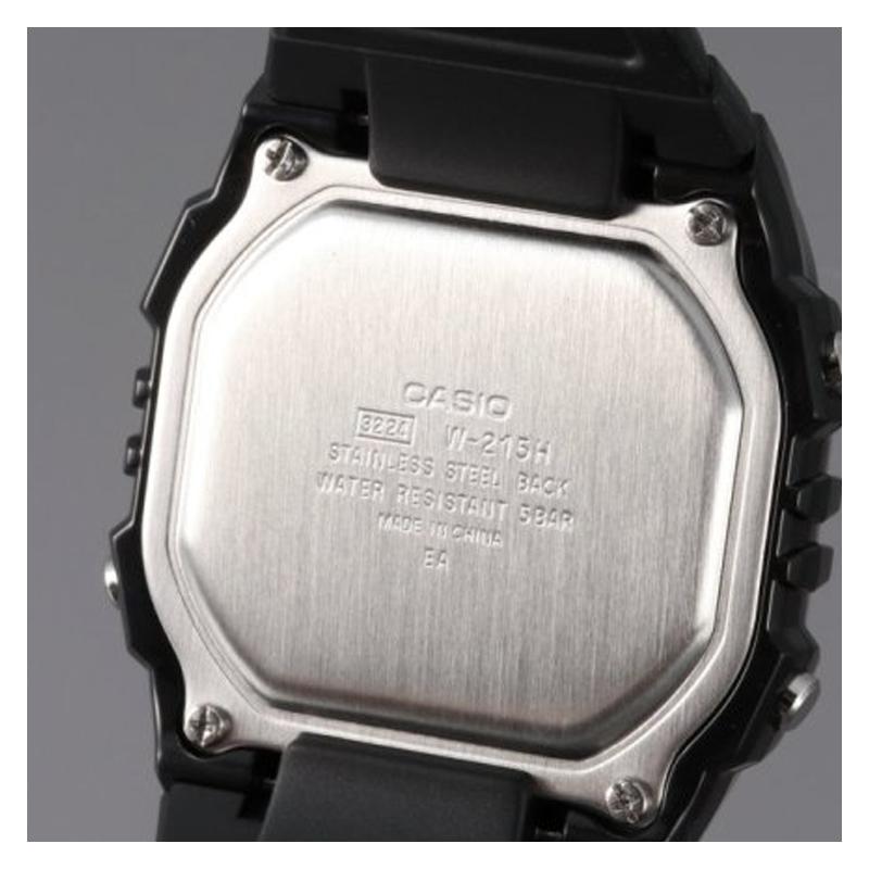 Casio Маленькие квадратные часы, модные и простые парные часы, кварцевый механизм, полимерный ремешок, японские и корейские часы, такие же, как W-215H-1AJH и W-215H-7AJH