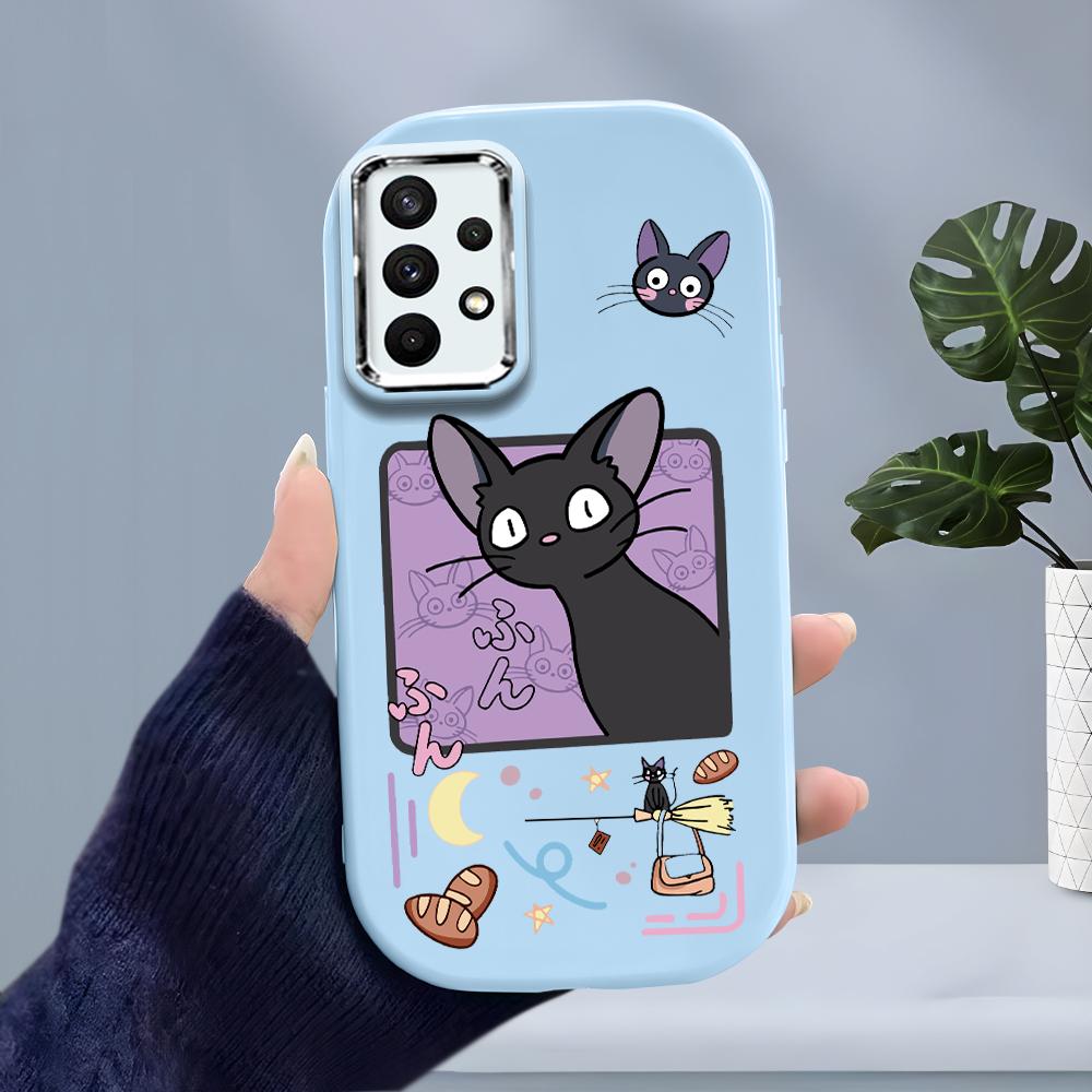 Милый милый кот жидкий силиконовый чехол для телефона Samsung Galaxy S24 S23 S20 FE Plus Ultra Note 20 10 A51 A52 A54 A73 противоударный мягкий чехол