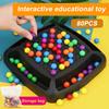 Ball Elimination Board Game with 80/120 Colorful Beads Color Recognition Focus Logic Training Multi-Player Strategy Game Educational Beads Toy