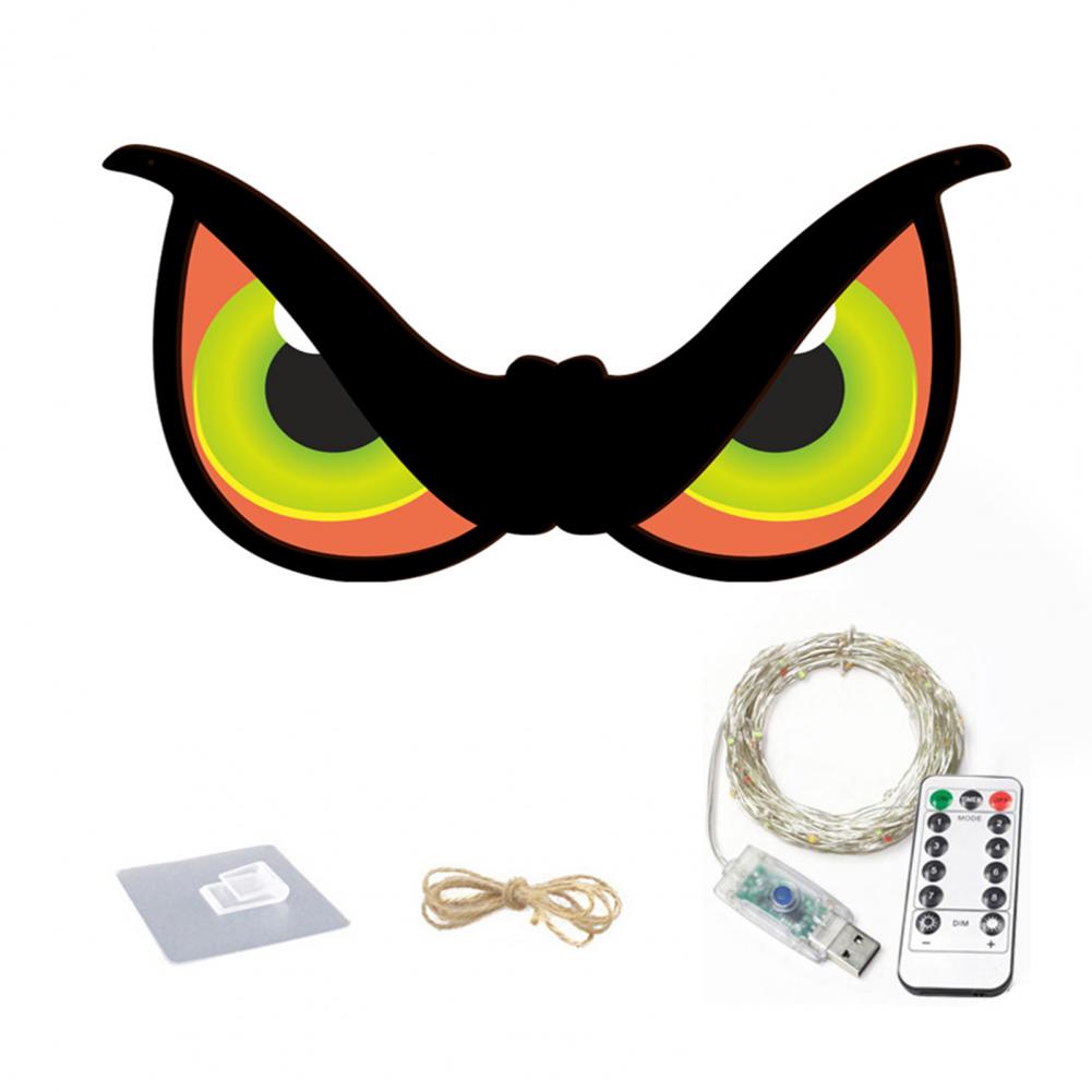 Светящиеся глаза на Хэллоуин Декорации Цветные Хэллоуинские огни Жуткие светодиодные глаза на Хэллоуин для деревьев