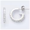 [G1087] - Silver Hoop Earrings 'Déesse' Silver White (rhodium-plated) - 12x2 Mm