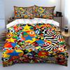 Stars, flowers, stripes, circles. Bedding sets Duvet cover sets Duvet covers Pillowcases(1 * Duvet Cover 2 * Pillowcases without duvet insert)