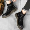 100% натуральная кожа мужские ботинки на шнуровке дышащая обувь с высоким верхом повседневная мужская зимняя обувь осенние зимние ботинки ботинки для пустыни