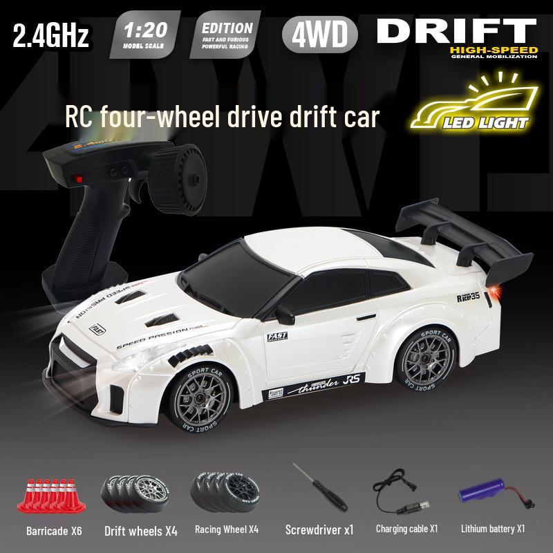 RC Drift Car: High-Speed, Variable Speed, 4WD, Rechargeable Remote Control Model for Kids