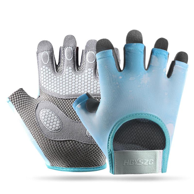 Fitness Half Finger Gloves Equipment Training Anti Slip Wear Resistant Outdoor Breathable Dynamic Cycling
