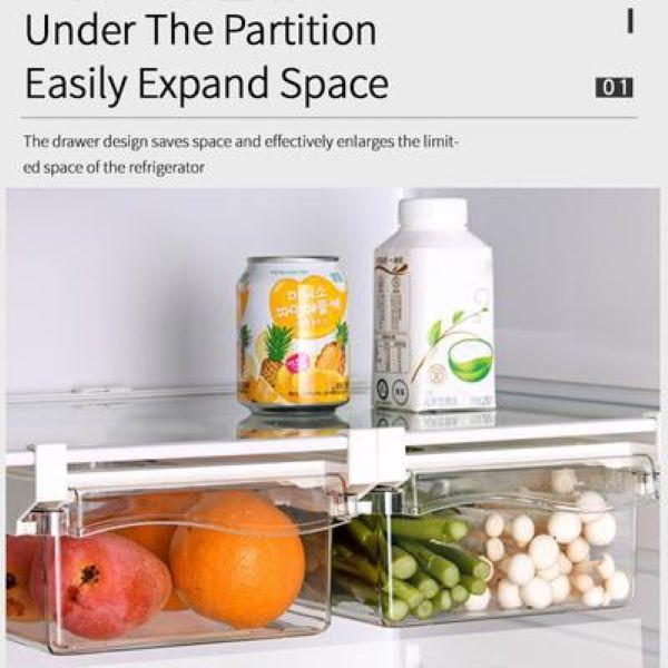 Прозрачный органайзер для холодильника, ящик для хранения фруктов и яиц в холодильнике, ящик для холодильника под полкой, кухонный органайзер для свежести