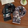 Ретро Шарф-снуд из шерсти с блоками цвета Fair Isle - Зимняя мода для мужчин и женщин