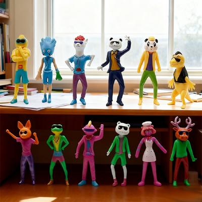12 шт. Just Dance Аниме Игра Периферийные Фигурки Игрушка статуэтка Экшн-фигурка Косплей Забавная модель Настольные K-pop Фигурки украшение подарок