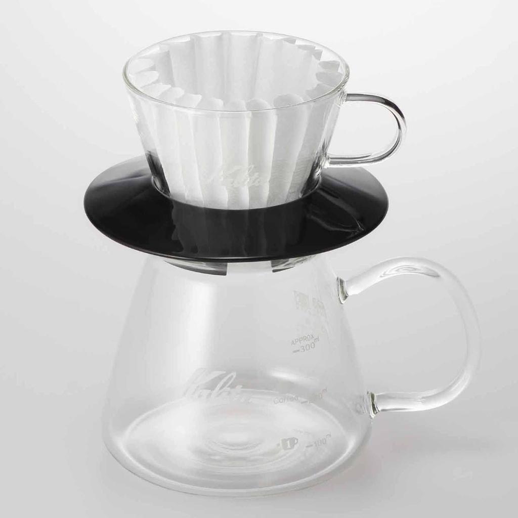 Kalita Кофейный сервиз, термостойкое стекло, 300 мл, на 1-2 персоны, G #31253, подходит для микроволновой печи, с функцией памяти