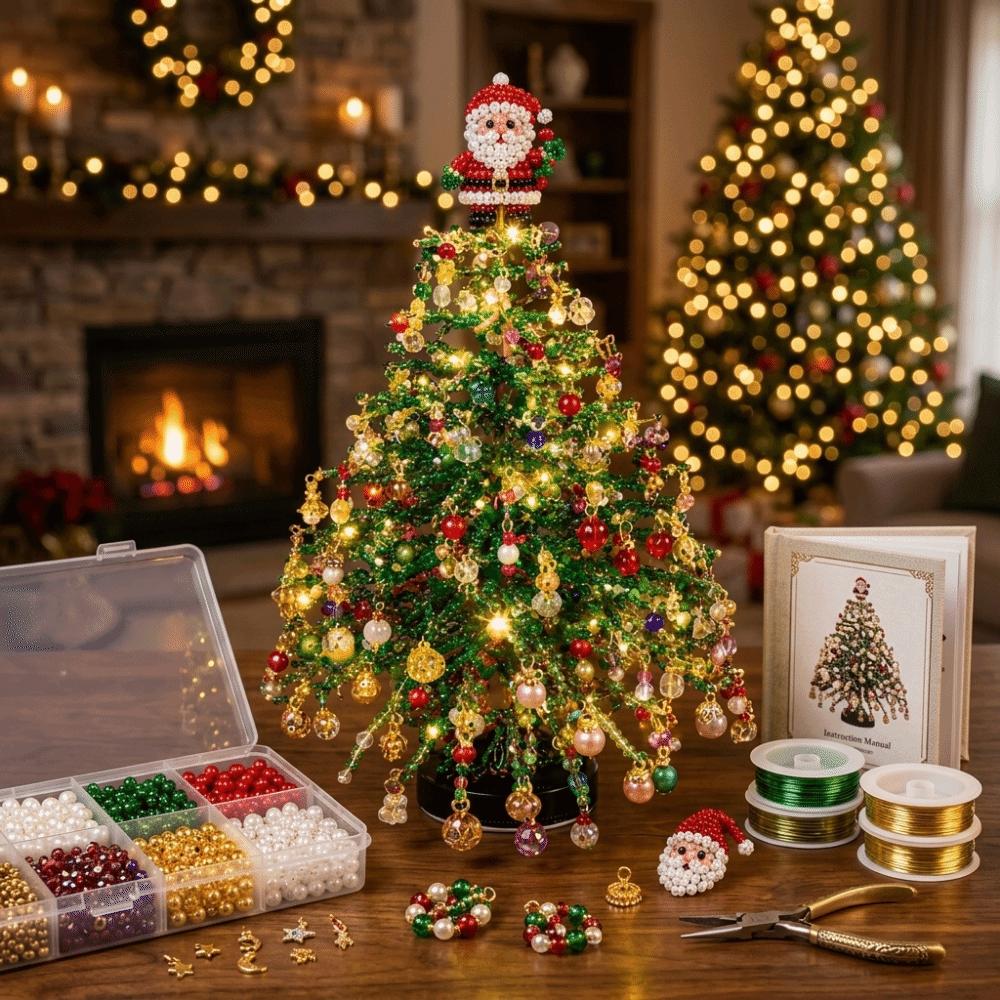 with Light Up Halloween Tree Making Kit Crystal Bead Mini Bead Weaving Set Tabletop Decor