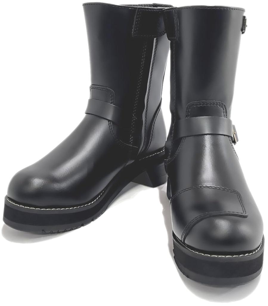 Wild Wing Eagle Black Genuine Leather Motorcycle Size Thick Perfect for City Recommended for Beginners Boots, 26cm, Sole, Stylish, Walking,