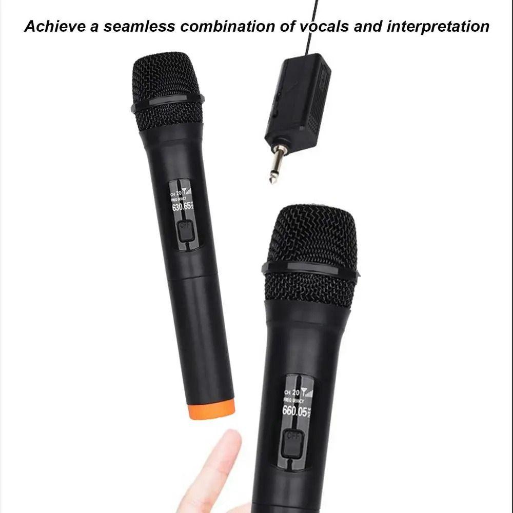 Профессиональный ручной микрофон, одинарный/двойной, для караоке, беспроводной микрофон, наружное руководство