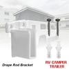 1Set With Screws Drape Rod Support Socket Mounting Closet Pole End Support for RV Camper Trailer