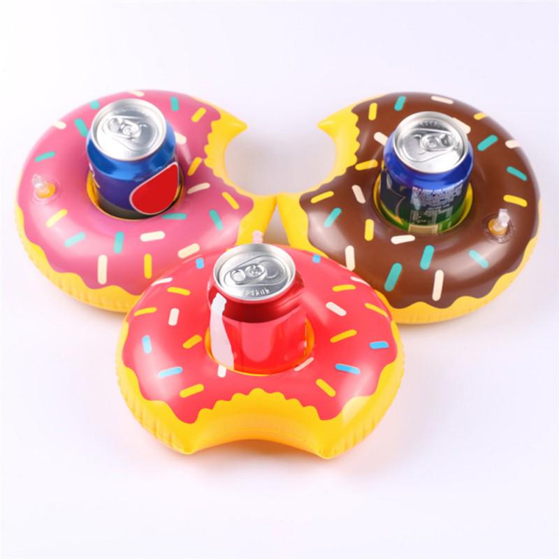 Держатель для напитков в виде пончиков, забавная игрушка для воды, плоты для бассейна, надувные плавающие летние пляжные вечерние держатели для телефонов для взрослых и детей