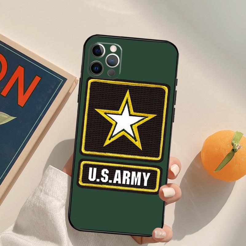 U.S Army Flag Funda Case For iPhone 16 Pro Max 14 11 12 13 15 Pro Max Mini XR 16e 15 16 Plus Phone Cover