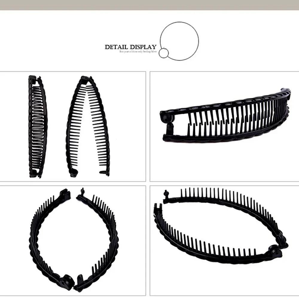 Заколки для волос, винтажные расчески, инструмент для густых вьющихся волос, аксессуары для волос «рыбий хвост», набор зажимов-бананов для женщин и девочек