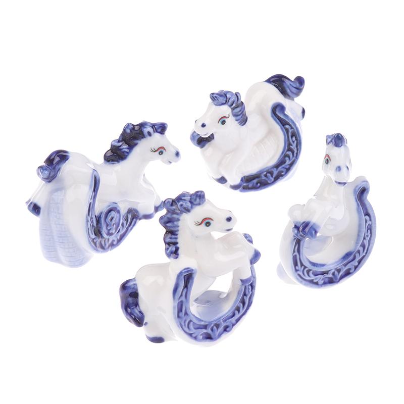1 шт./пара Год Лошади 2026 Фарфоровая фигурка лошади Керамическая миниатюрная лошадь Украшение Домашний декор Коллекция предметов искусства и ремесел Подарок