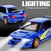 1/32 Scale Subaru Impreza Rally Alloy Racing Model Open Door Desk Ornament Sound Light Children's Toys Boy Gift