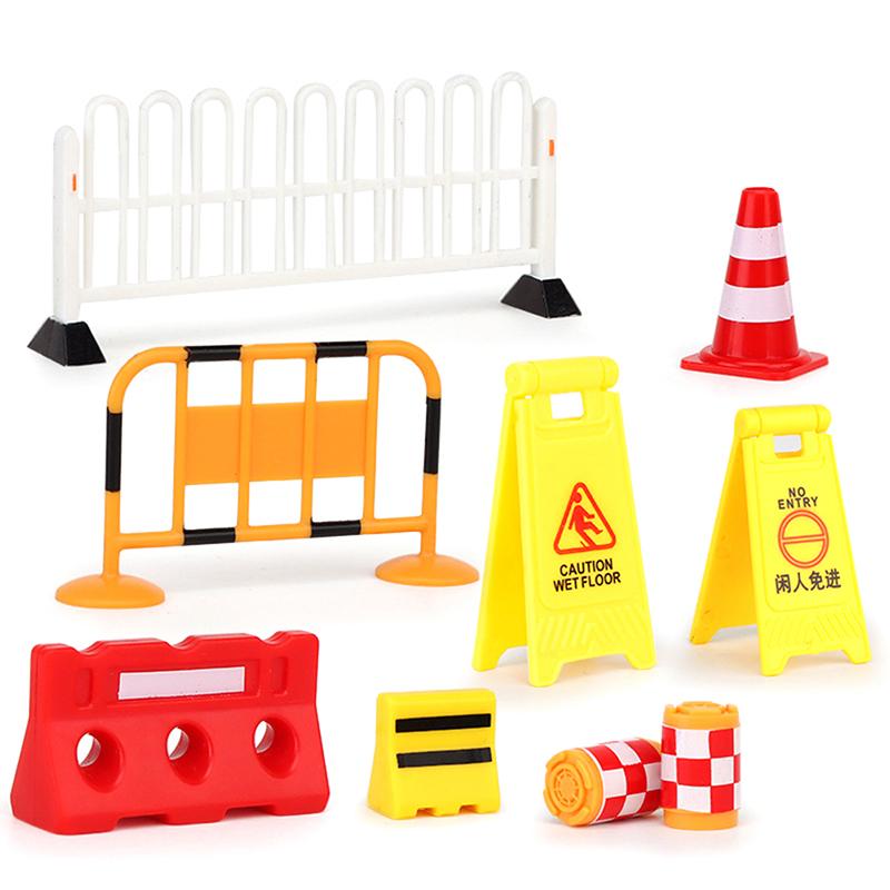 62Pcs Car Accessories Road Sign Traffic Model Diy City Parking Educational Toys