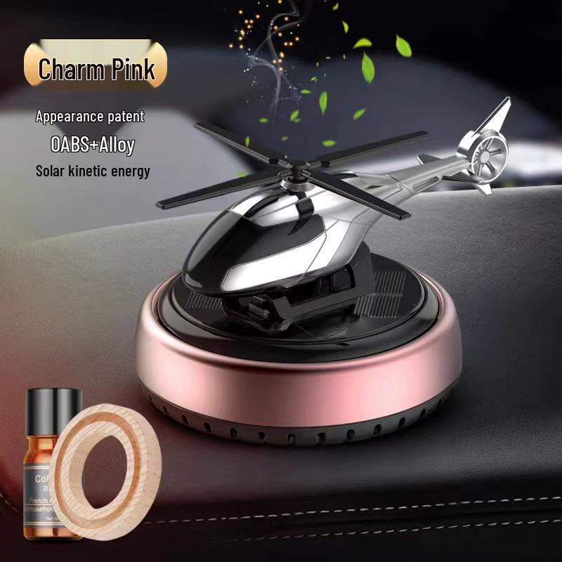 Вращающийся автомобильный освежитель воздуха в виде вертолета на солнечной батарее с датчиком освещенности