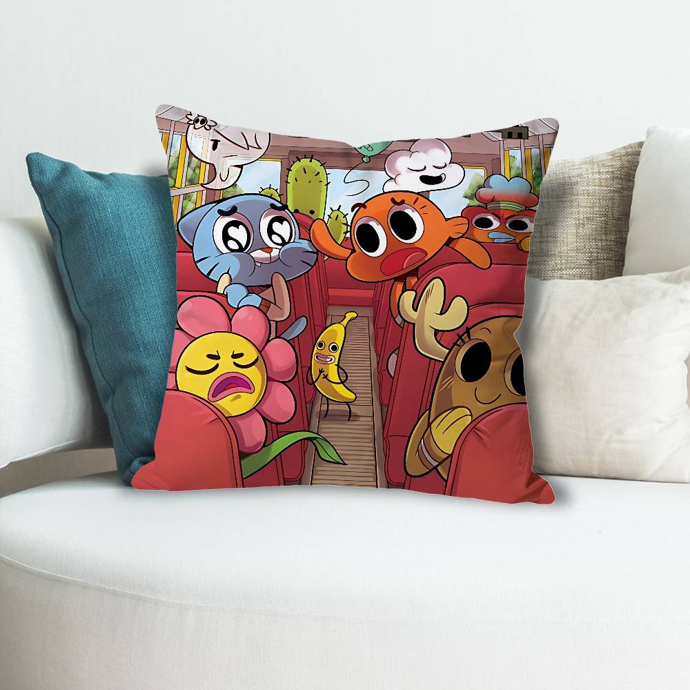 Cartoon AAmazing World GGumball Various Sizes Square Pillow Case For Car Home Bedchamber Decor Custom Valentine gift