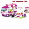 Строительные блоки, игрушки для девочек, мечта, закусочная машина, 102 шт., кирпичи, друзья, мобильный фургон для еды, подходит для ведущих брендов