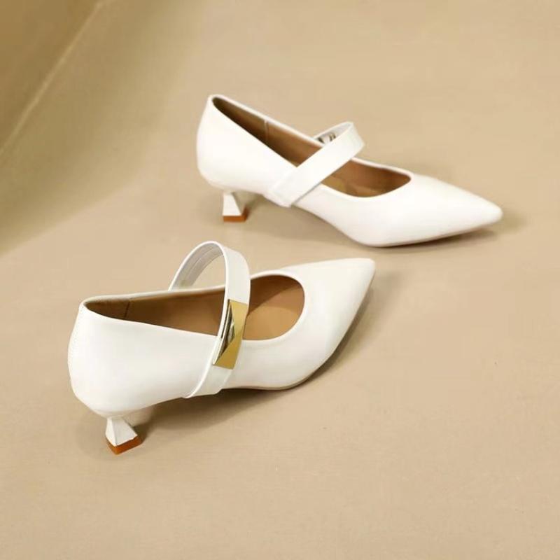 Модные металлические декоративные женские туфли новые острые тонкие каблуки темпераментные женские туфли неглубокие одинарные туфли для женщин