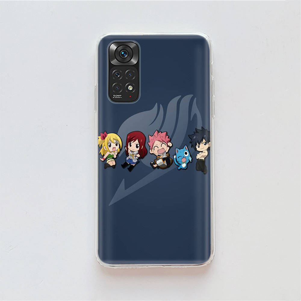 Чехол DT15 Fairy Tail для Samsung A04 A14 A23 A34 A54 M23 M33 M52 M53 Realme 10 9 C30S C35 C55 VIVO Y02S Y21 Y33S Y51 X80 Pro Прозрачная крышка