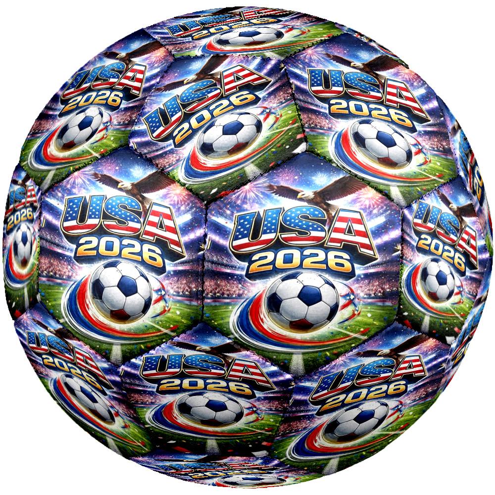 Usa Soccer Spirit Soccer Ball Size 5 Football Machine Sewn Indoor/Outdoor Universal Football Perfect Commemorative Gift for Soccer Lovers